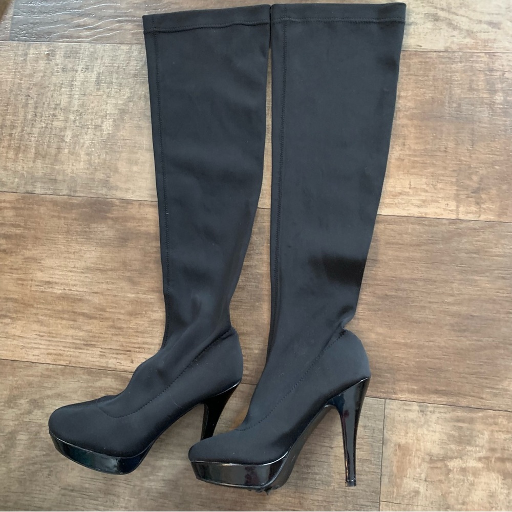 Frederick’s of Hollywood thigh high black boots - Picture 5 of 10